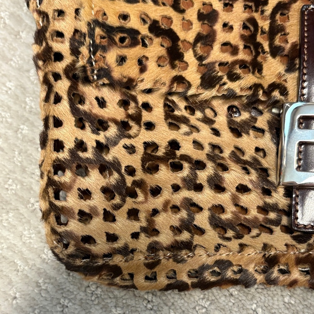 Fendi Perforated Pony Hair Baguette - Picture 3 of 10